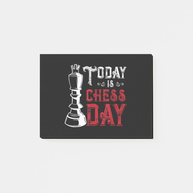 Funny Chess Kung Castling Design Post-it Block (Framsida)