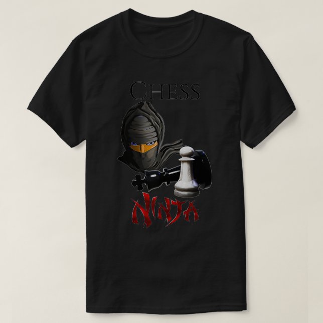 Funny Chess Ninja Chess Player T Shirt (Design framsida)