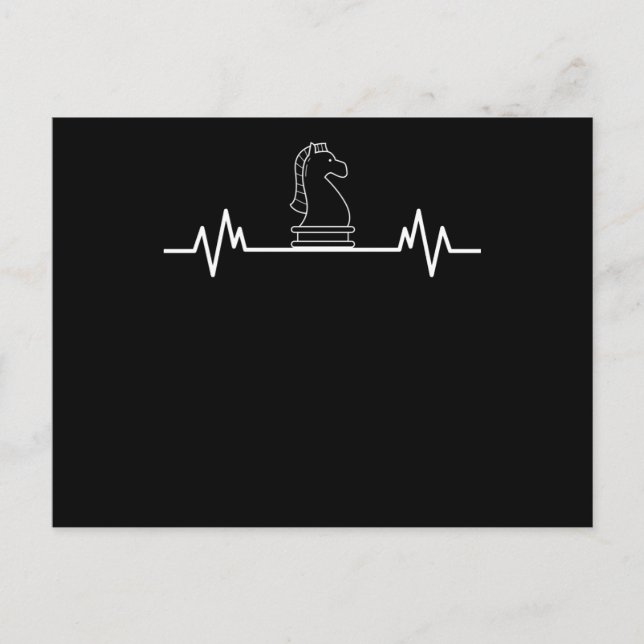 Funny Chess Piece Chess Player Fun Chess Game Gift Vykort (Framsida)