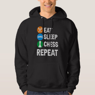 Funny Chess Player Biet Älskare Roligt Eat Sömnche Hoodie