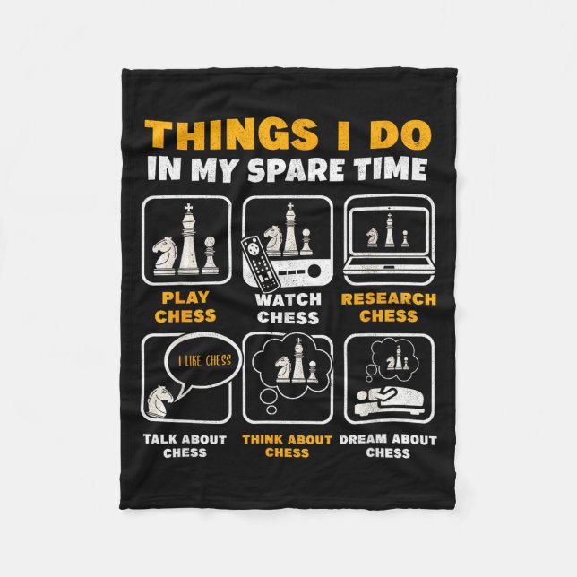 Funny Chess Player Things I Do In My Spare Time  Fleecefilt (Framsidan)