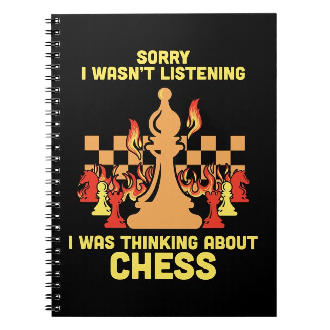 Funny Chess Quote Gift for Chess Players & Lovers Anteckningsbok (Framsidan)