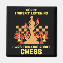 Funny Chess Quote Gift for Chess Players & Lovers Magnet
