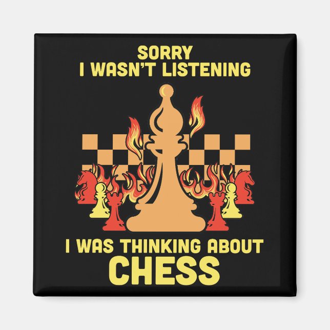 Funny Chess Quote Gift for Chess Players & Lovers Magnet (Framsidan)