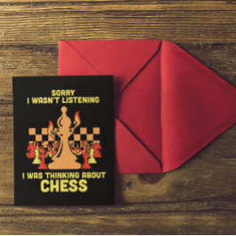 Funny Chess Quote Gift for Chess Players & Lovers Vykort