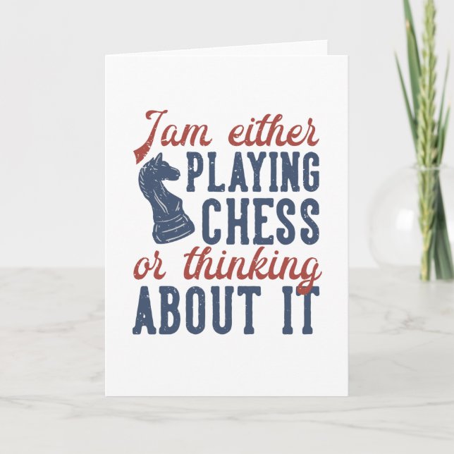 Funny Chess Quote Kort (Framsida)