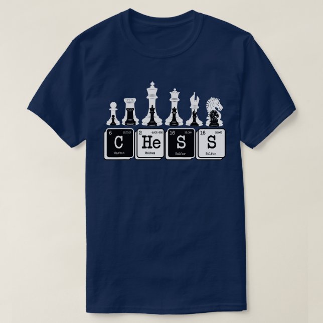 Funny Chess Set Delar Periodic Bord Board Game P T Shirt (Design framsida)