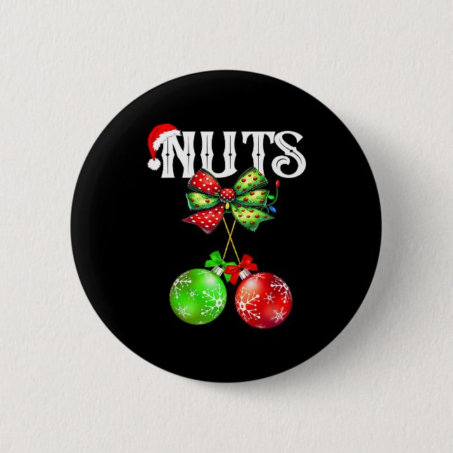 Funny Chest Nuts Chestnuts Matching Family Christm Knapp (Framsida)
