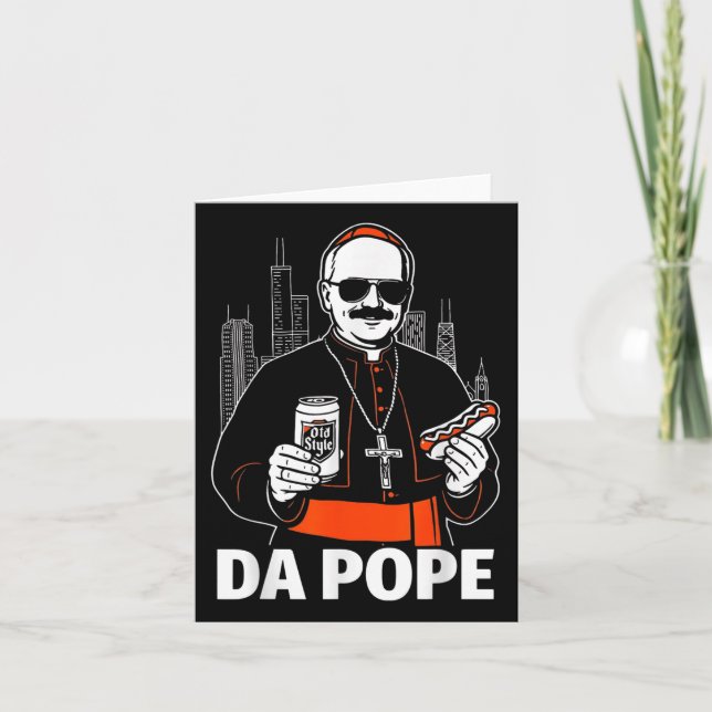 Funny Chicago Pope Leo Xiv Graphic Kort (Framsida)