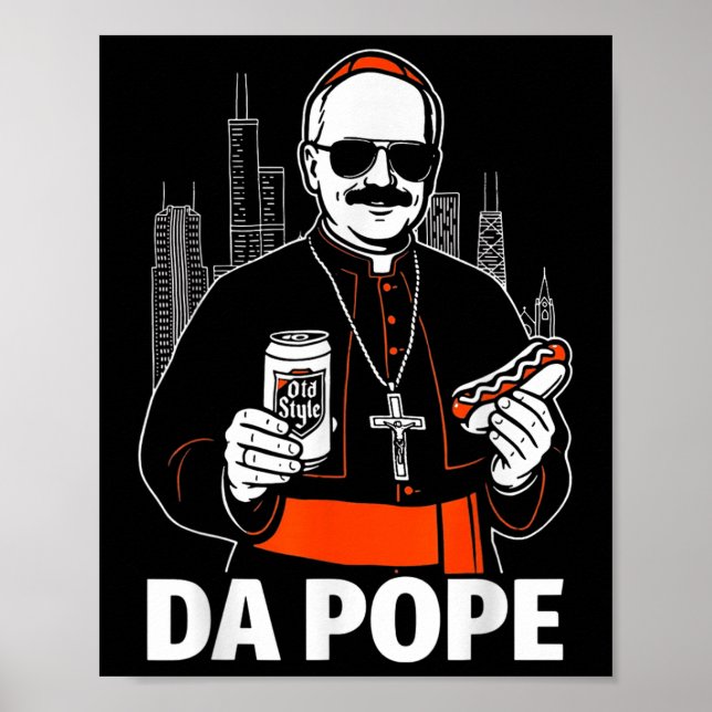 Funny Chicago Pope Leo Xiv Graphic Poster (Framsidan)
