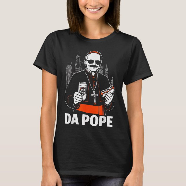 Funny Chicago Pope Leo Xiv Graphic T Shirt (Framsida)