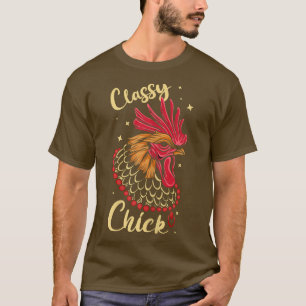 Funny Chicken Älskare Graphic Women and Girls Chic T Shirt