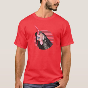 Funny Chicken Ansikte T Shirt