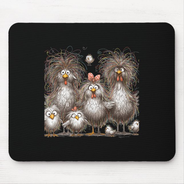 Funny Chicken Art Eagerlys Colorful Musmatta (Framsidan)