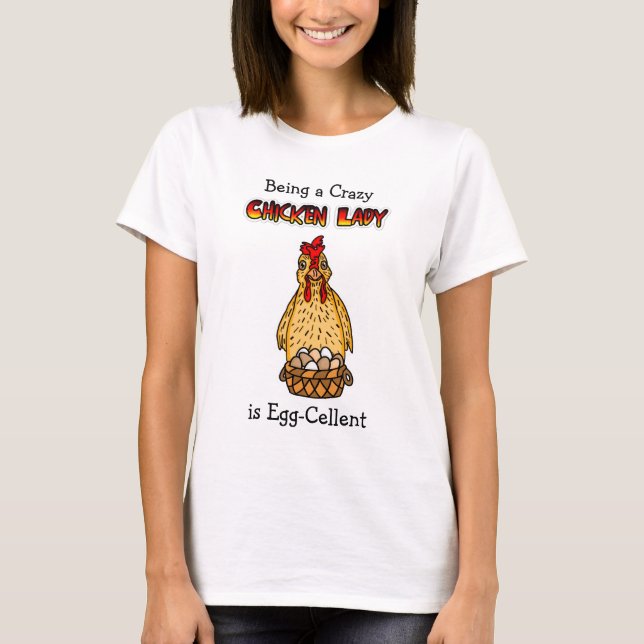 Funny Chicken Dam Humor T-Shirt (Framsida)