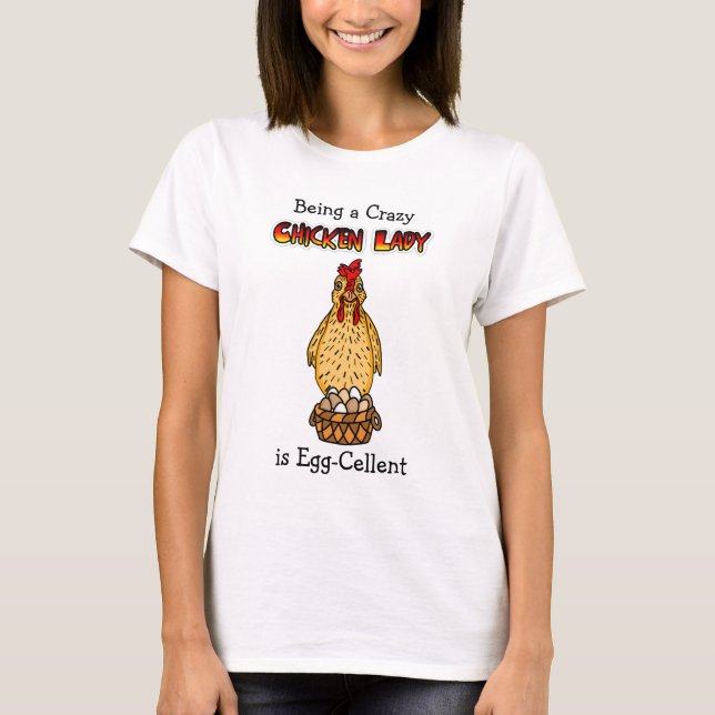 Funny Chicken Dam Humor T Shirt (Framsida)