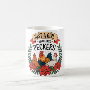 Funny Chicken Dam Kaffemugg