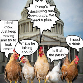 Funny Chicken-demokrater Politiskt humor T Shirt