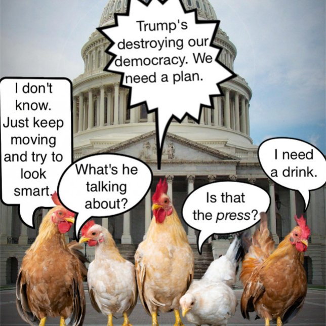 Funny Chicken-demokrater Politiskt humor T Shirt (Skapare uppladdad)