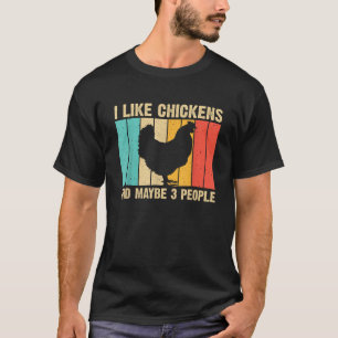 Funny Chicken Design Chicken Älskare Manar Women F T Shirt
