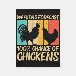 Funny Chicken Design For Men Women Farm Farmer Chi Fleecefilt