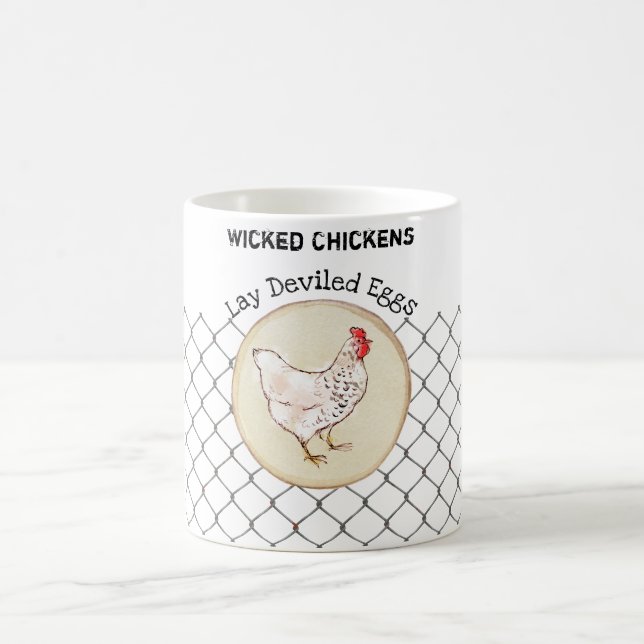 Funny Chicken Egg Novelty Rustic Shabby Farmhouse Kaffemugg (Center)
