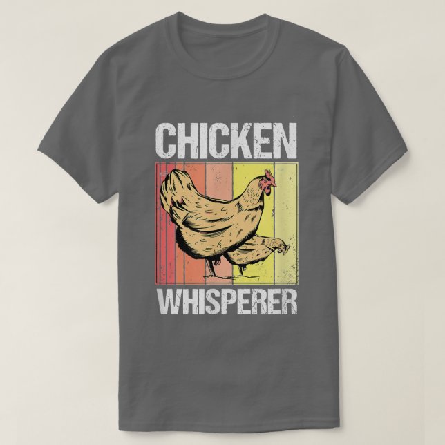 Funny Chicken Farmer Chicken Älskare Retro Chicken T Shirt (Design framsida)