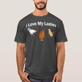 Funny Chicken Farmer I kärlek My Dam T-Shirt