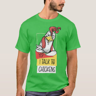 Funny Chicken För manar Women Crazy Chicken Farmer T Shirt