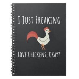 Funny Chicken Gifts Humor Hilarious Joke Humorous Anteckningsbok