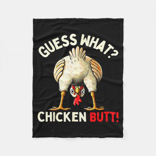 Funny Chicken Graphic Tee Men Women Kids Chicken B Fleecefilt (Framsidan)
