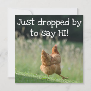 Funny Chicken-Hej citerar Hi Cute Farm Animal Kort