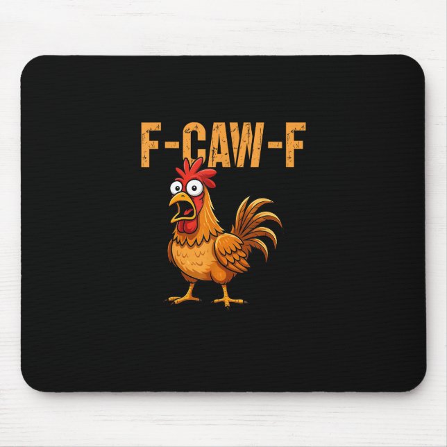 Funny Chicken Humor F-Caw-F Quote Rooster Meme Fun Musmatta (Framsidan)