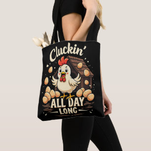 Funny Chicken Humor Rustic Farm Life Dekorativ kud Tygkasse