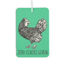 Funny Chicken Illustration Car Luft Freshener