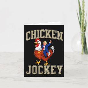 Funny Chicken Jockey Trump Kort