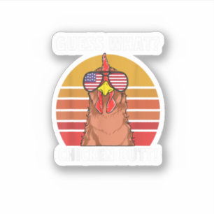 Funny Chicken Joke Gissar vad Chicken Butt Klistermärken
