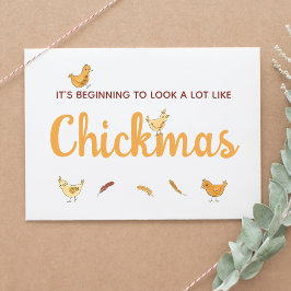 Funny Chicken-jul Helg Vykort