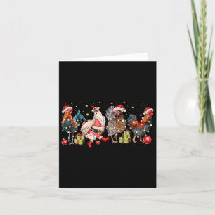 Funny Chicken jul Ljus Farm Animal Cute Xm Kort