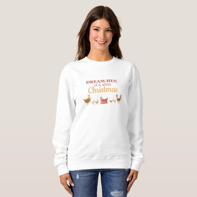 Funny Chicken-jul T Shirt (Hel framsida)
