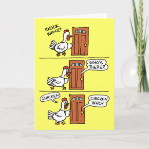 Funny Chicken känner sig bättre snart Joke Kort
