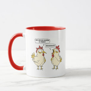 FUNNY CHICKEN-KONVERSATION MUGG