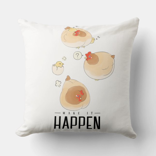 funny chicken kudde (Framsida)
