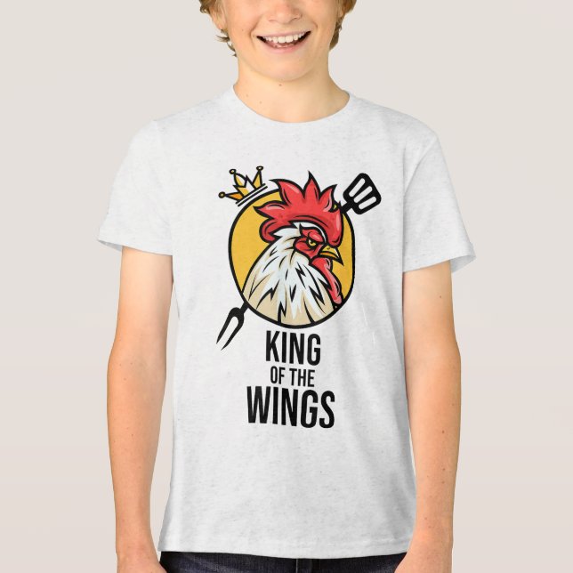 Funny Chicken Kung Vingar Fläkt Bbq Drumstick Gift T Shirt (Framsida)