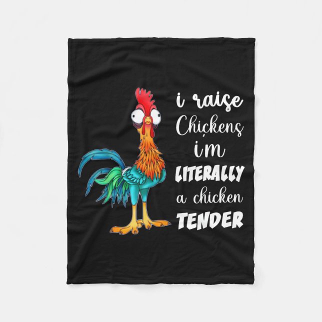 Funny Chicken Lover Gift – I Raise Chickens Humor  Fleecefilt (Framsidan)