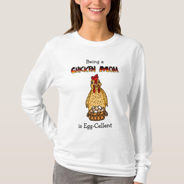 Funny Chicken Mamma Humor T-Shirt (Framsida)
