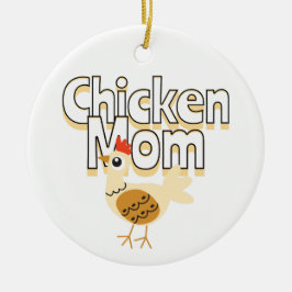 Funny Chicken Mamma Personlig Julgransprydnad Keramik