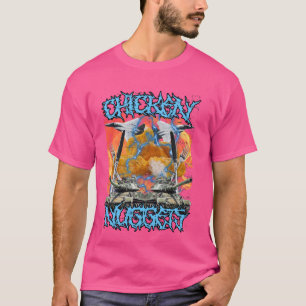 Funny Chicken Nugget Bootleg Hardcore Flames Meme T Shirt
