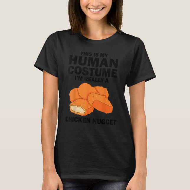Funny Chicken Nugget Costume För barn Mode Nugg T Shirt (Framsida)