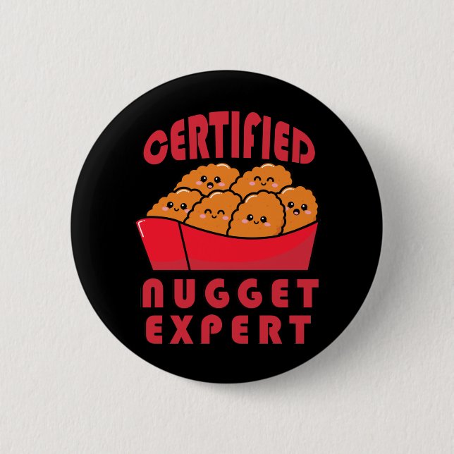 Funny Chicken Nugget Expert Nug Life Knapp (Framsida)